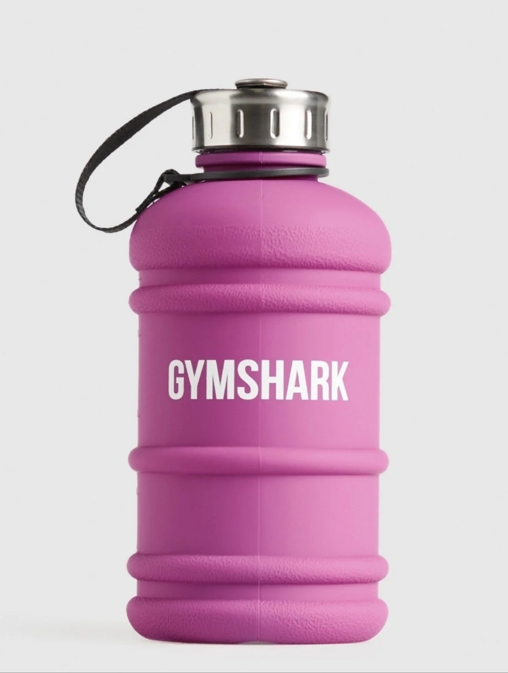Gymshark Magenta Water Bottle with Silver Cap 1L, 32oz